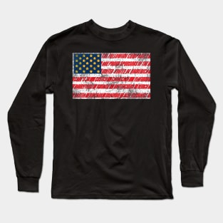 Uhmerican Flag Idiocracy Long Sleeve T-Shirt